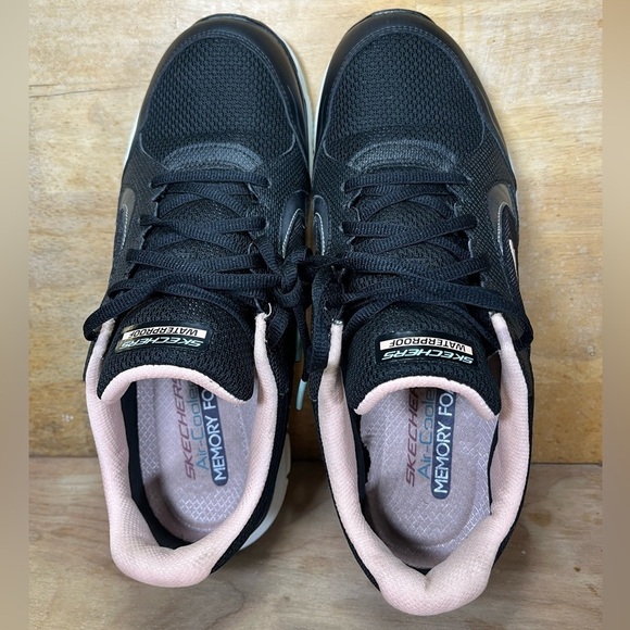 Skechers Flex Appeal 4.0 WATERPROOF Womens Size 10 Shoes Sneakers Black Peach - Picture 7 of 11